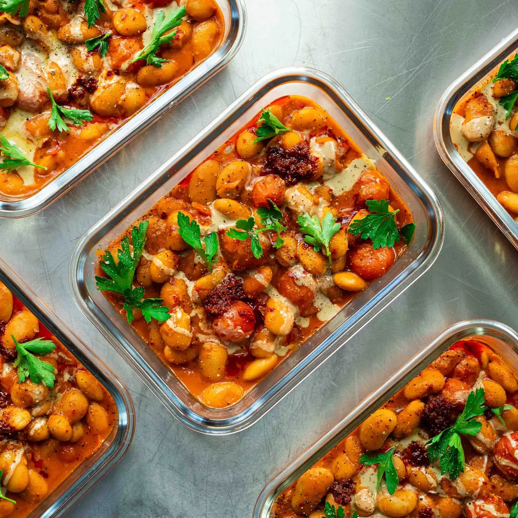 Speedy Smoky Harissa Butter Beans