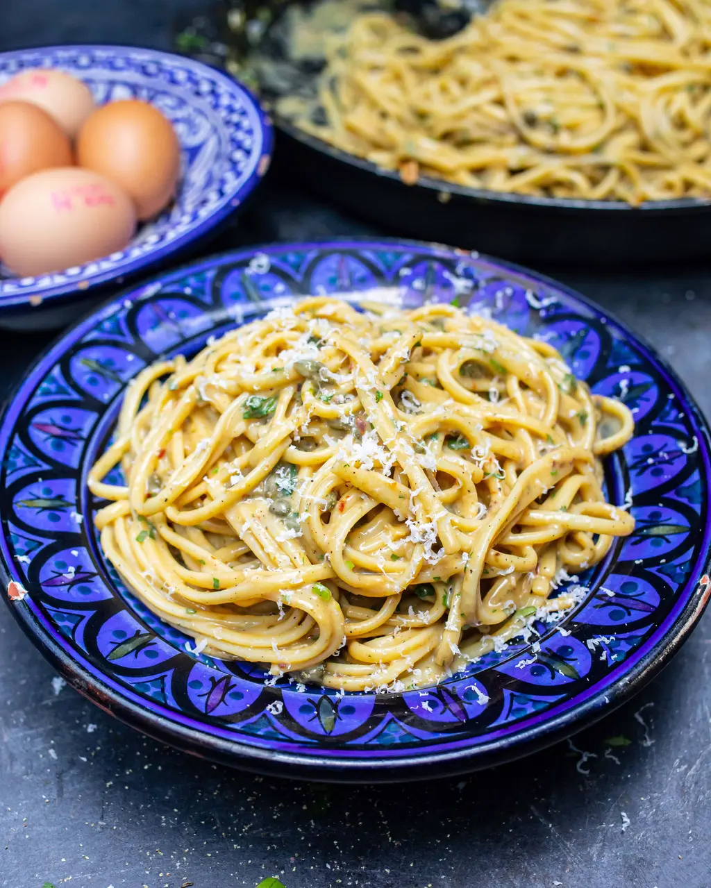 Anchovy and Caper Carbonara