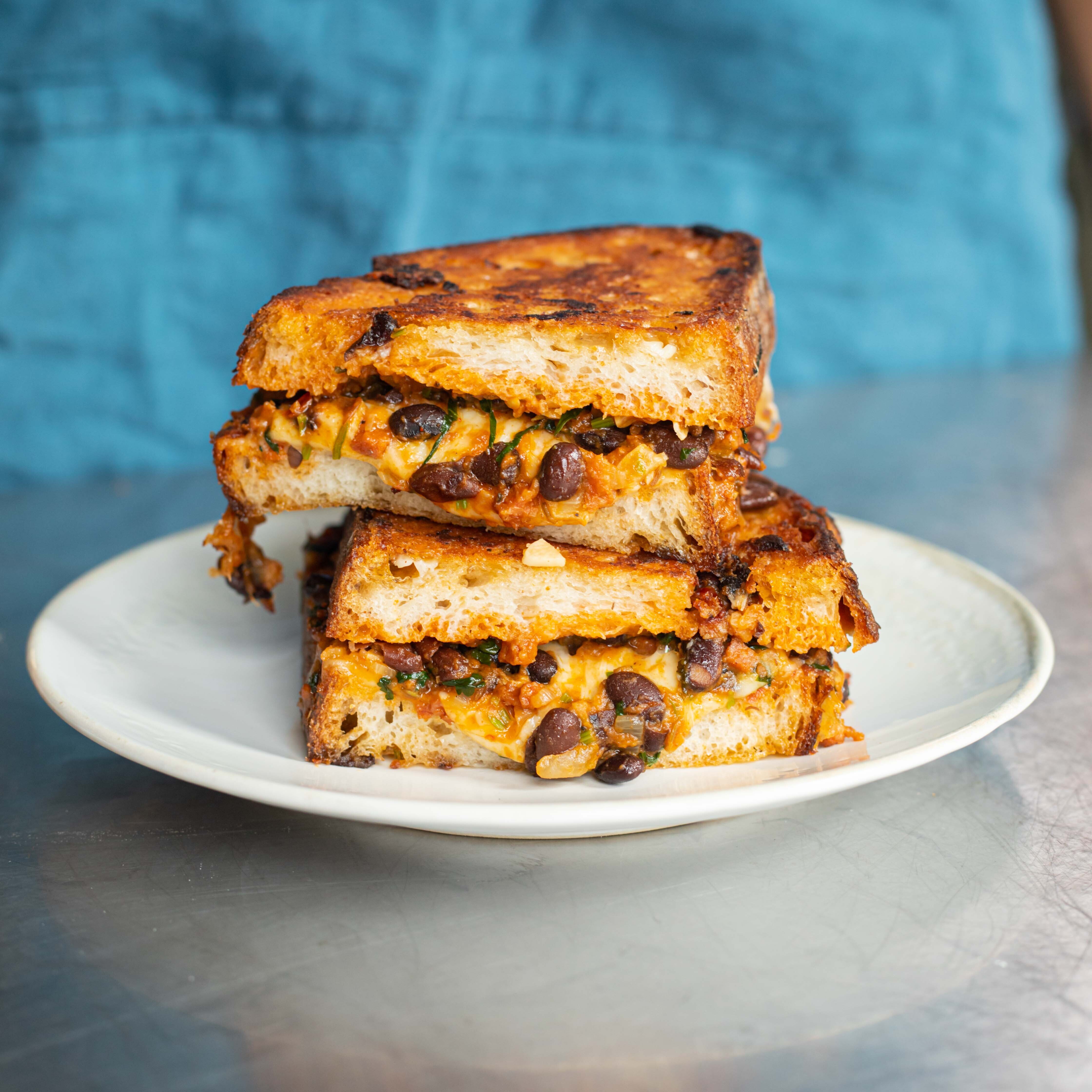 Black Bean and Chorizo Toastie