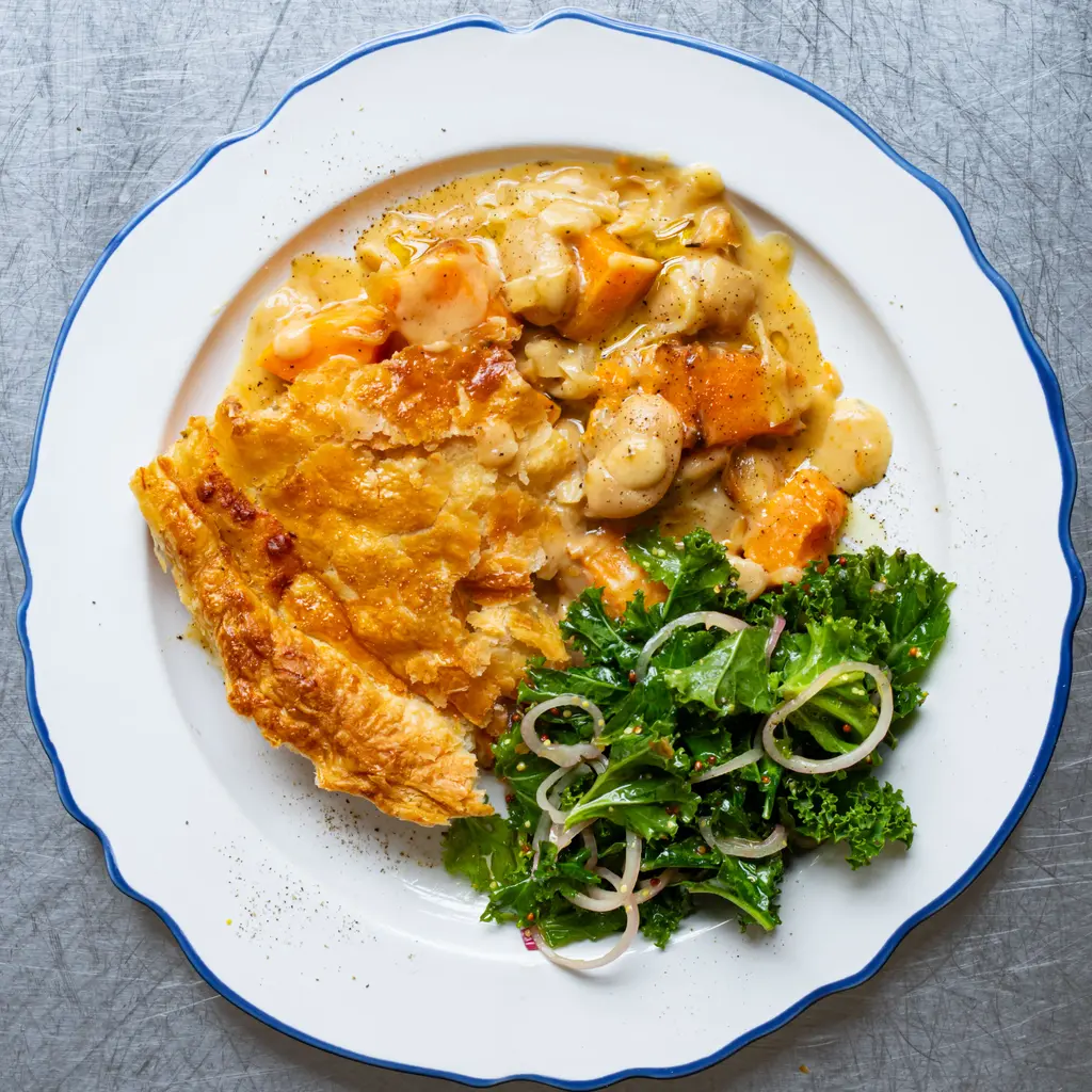 Butternut Squash, Goat Cheese and Onion Pie