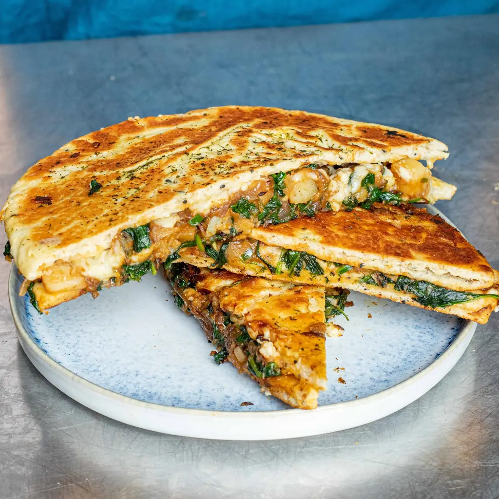 Cheesy Potato Naan Toastie