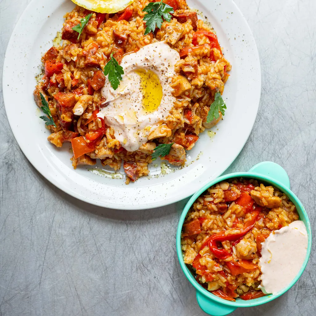 Chicken & Chorizo Baked Rice