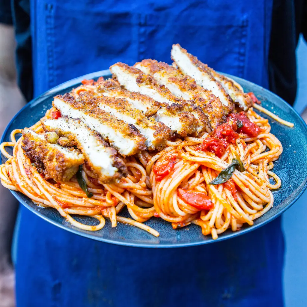 Chicken Milanese Spaghetti