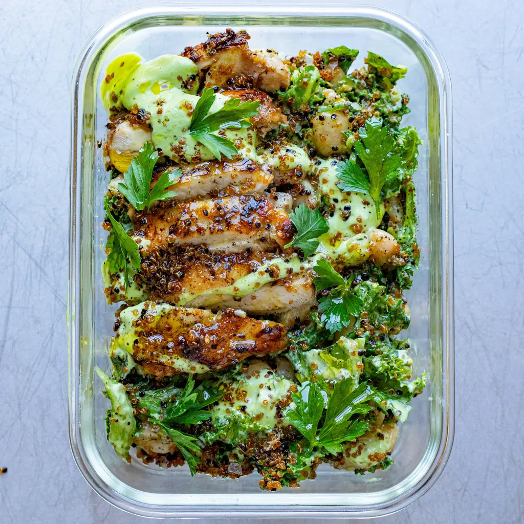 Crunchy Quinoa, Chicken & Bean Salad