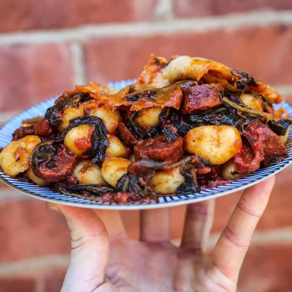 Chorizo, Spinach & Gnocchi Bake