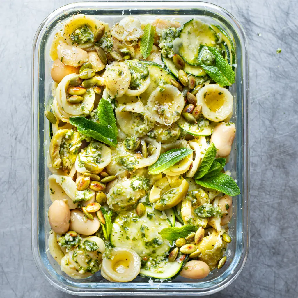 Courgette Butter Bean Pasta Salad