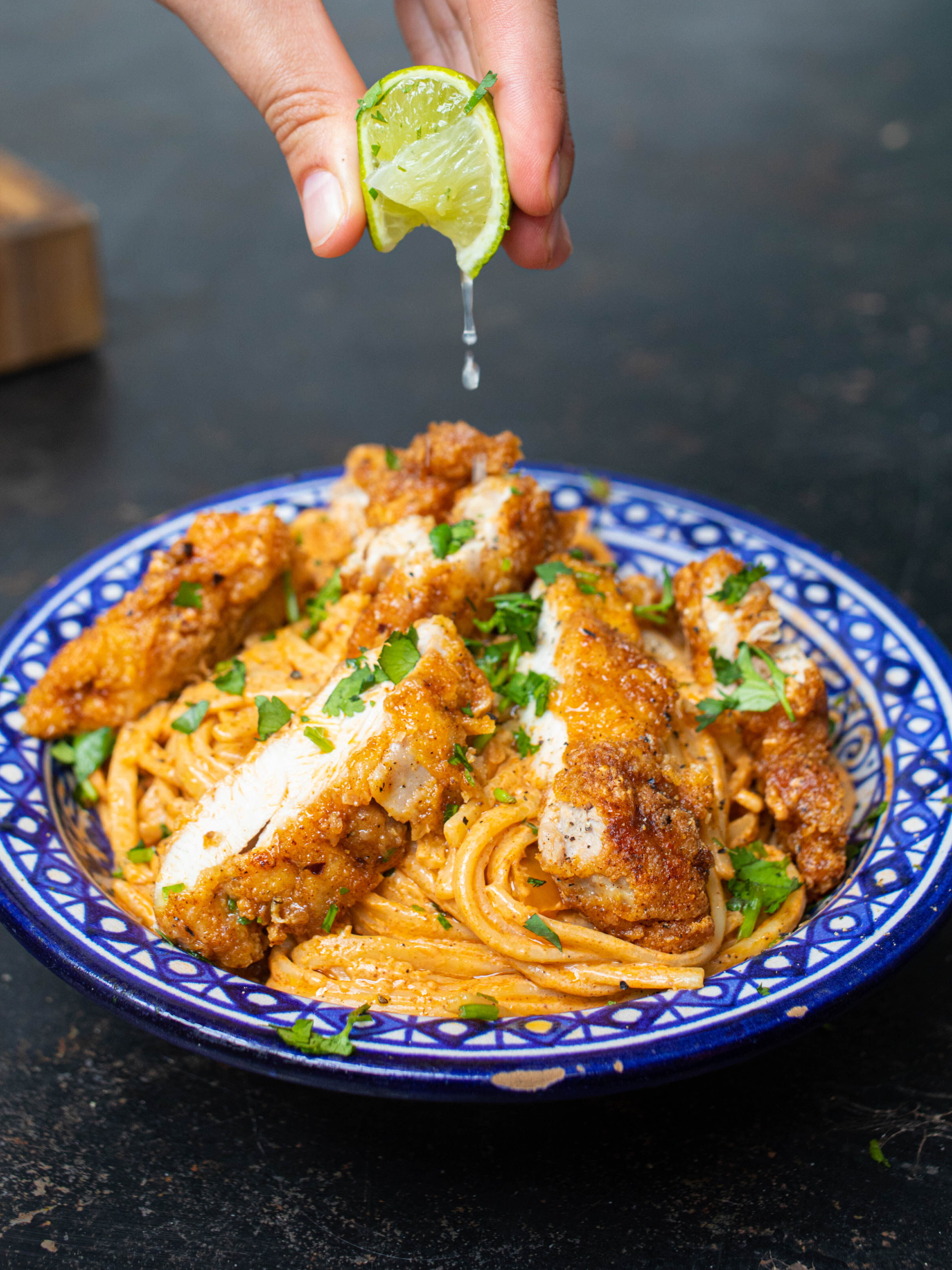Crispy Chicken Fajita Linguine