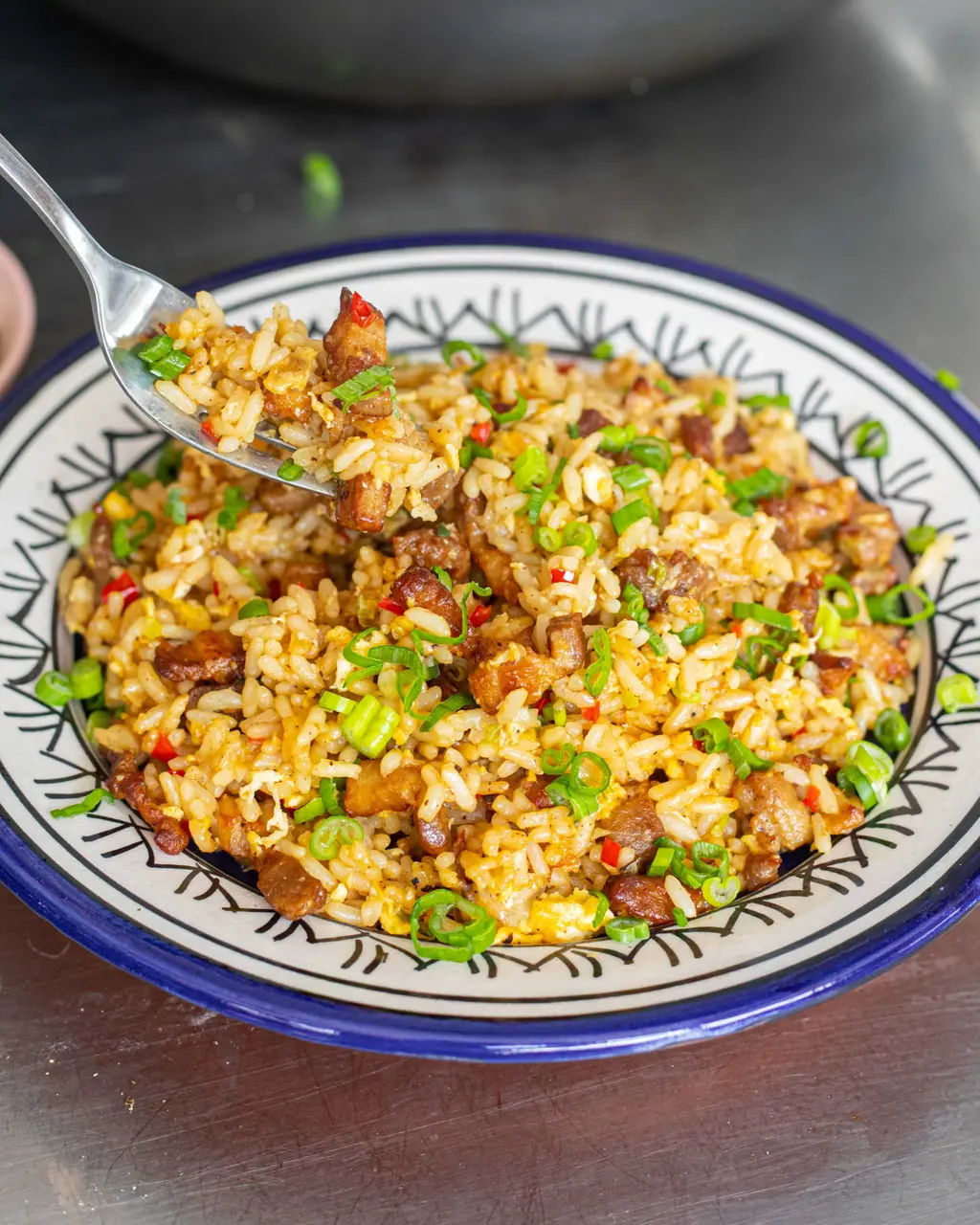 Crispy Pork Belly Fried Rice