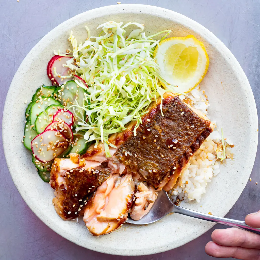Crispy Salmon Bento Bowl