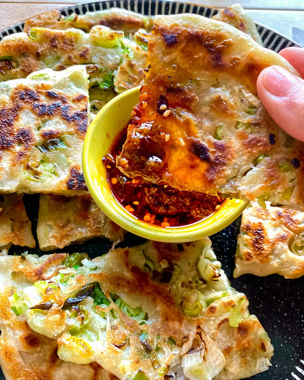 Crispy Spring Onion Pancakes