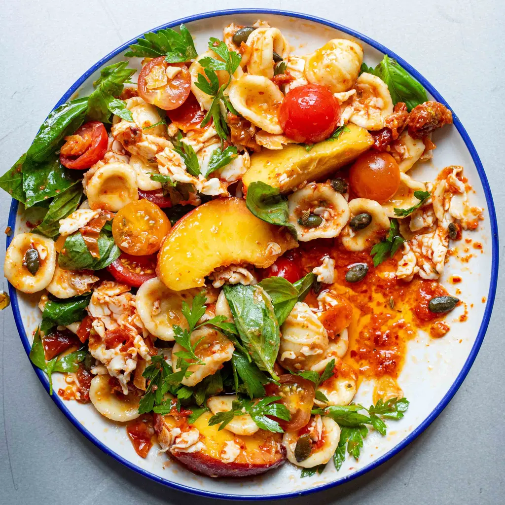 Double Tomato & Halloumi Pasta Salad