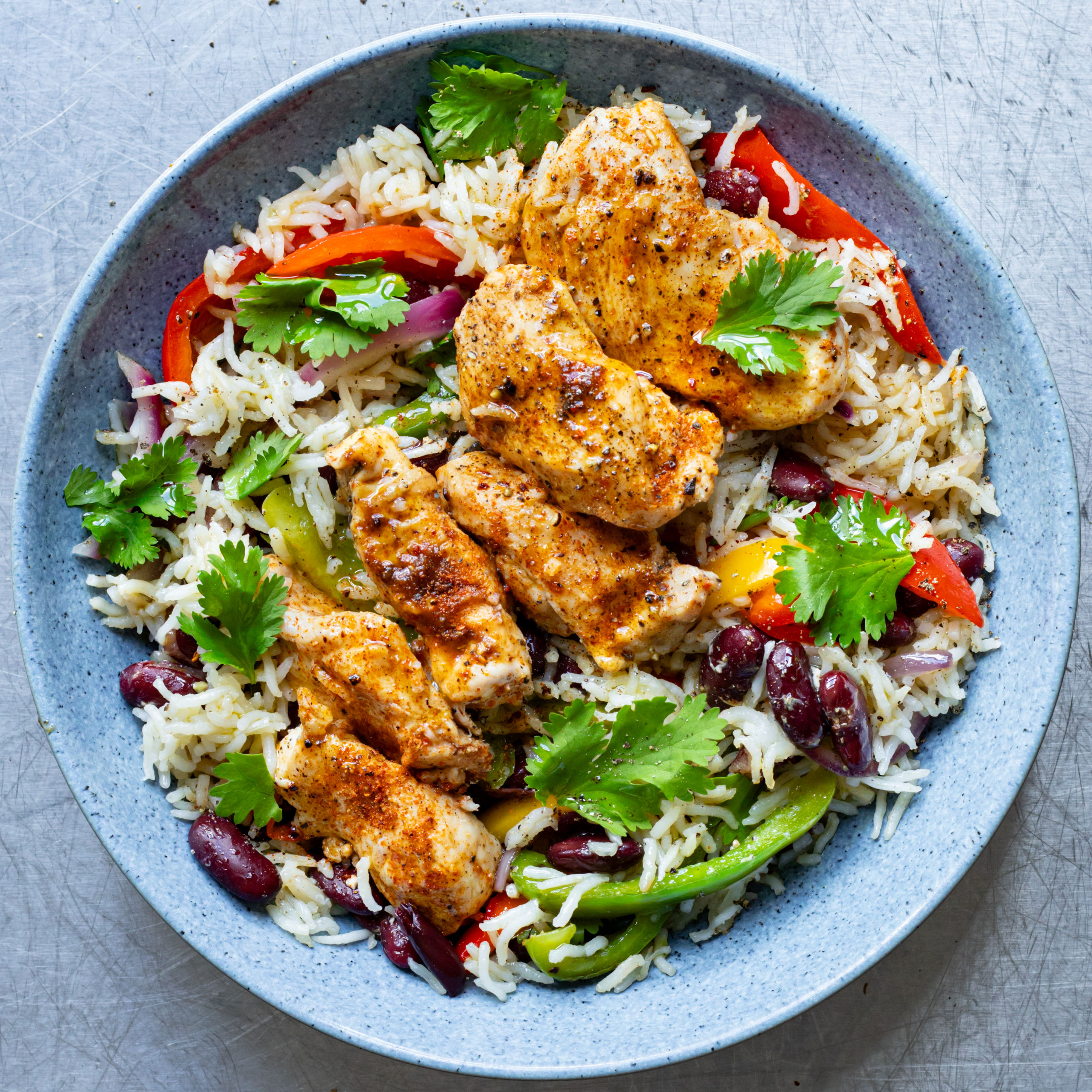 Easy Chicken Fajita Rice