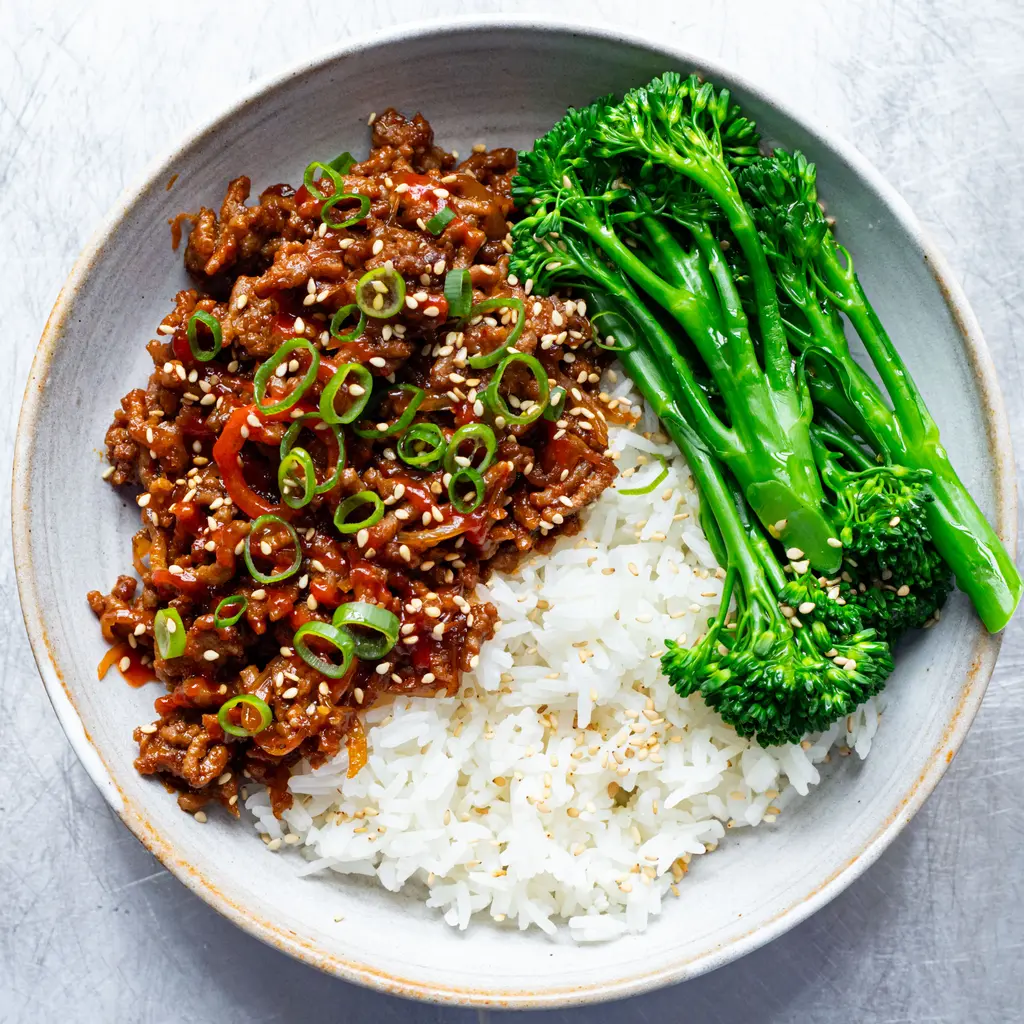 Firecracker Beef Rice Bowl