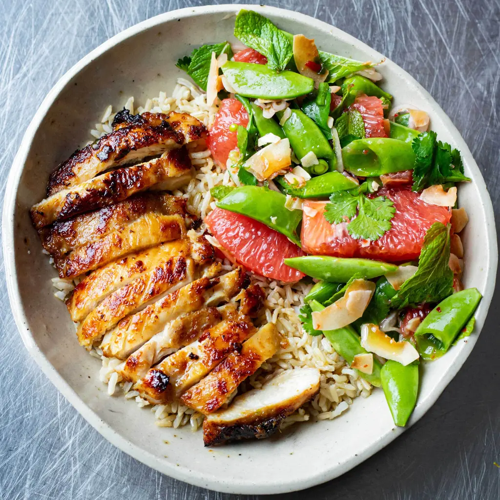 Grilled Chicken & Herby Grapefruit Salad