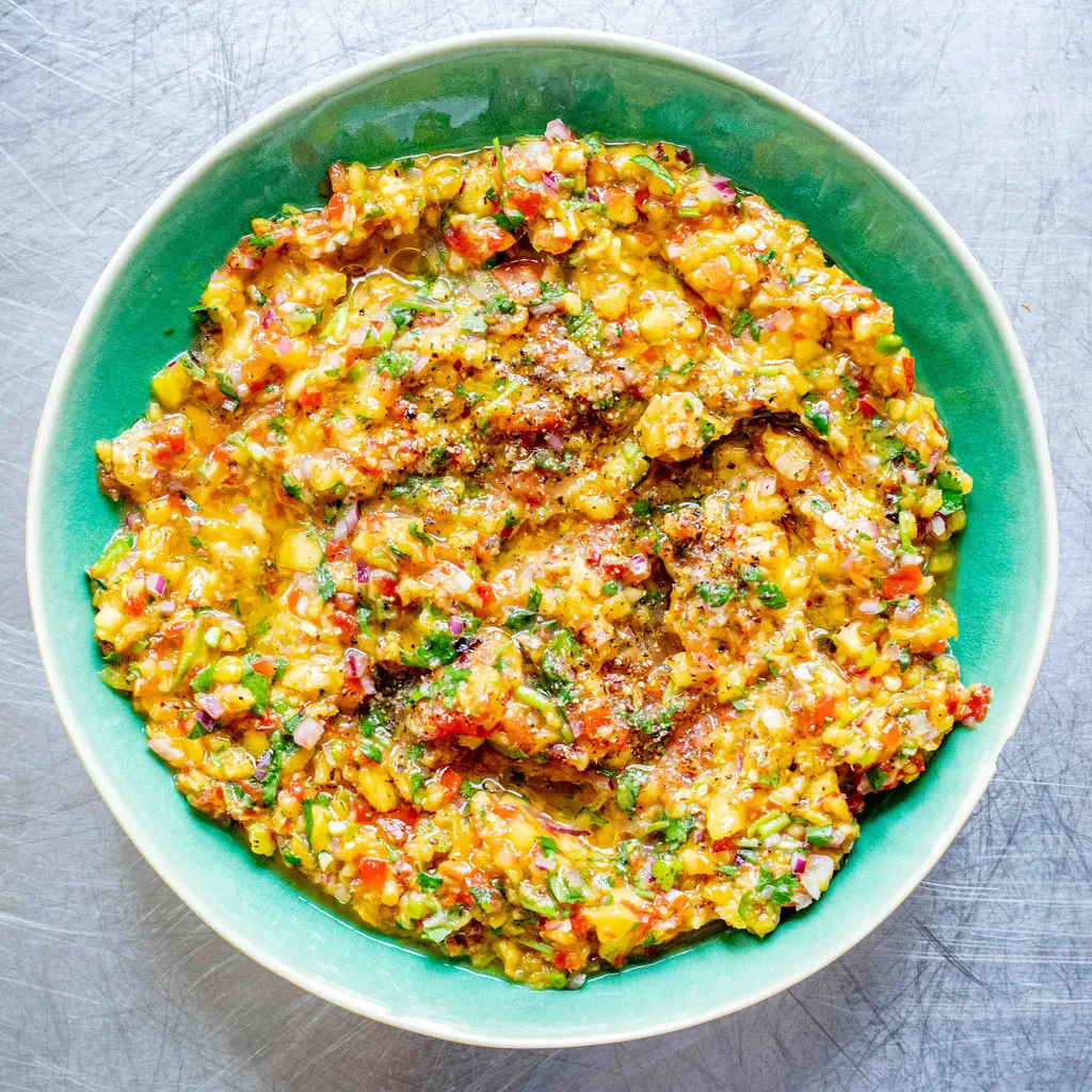 Grilled Peach Salsa with Smoky Lime Tortilla Chips