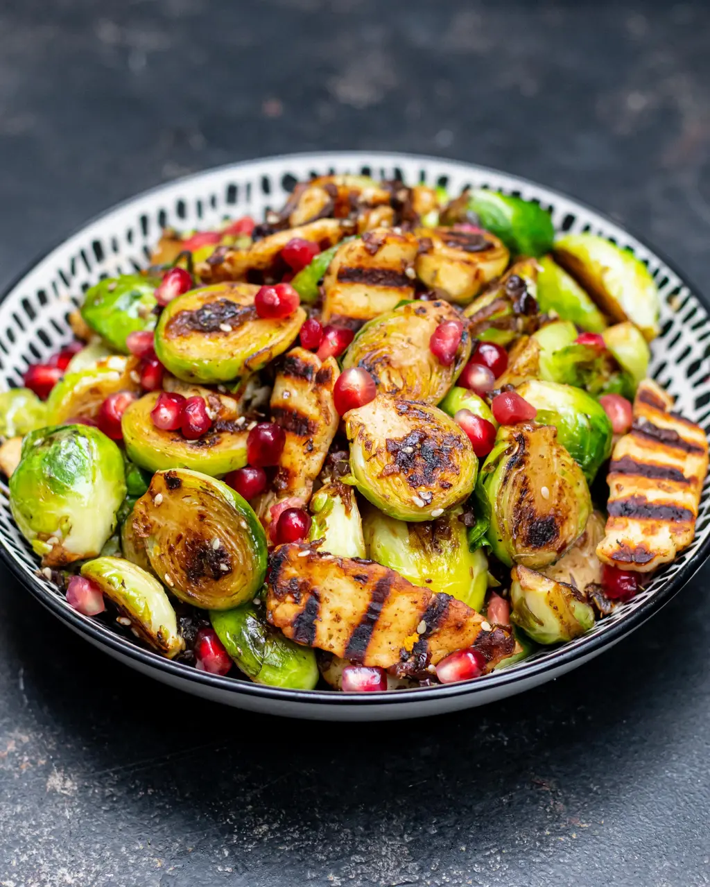 Halloumi, Za'atar and Orange Brussels Sprouts