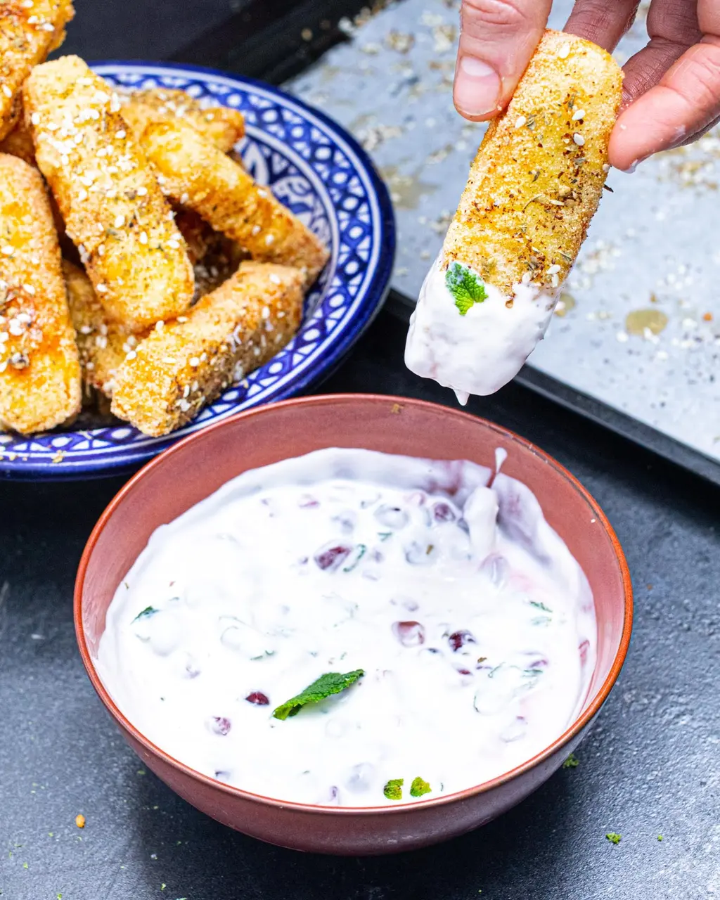 Crunchy Herby Halloumi Fries