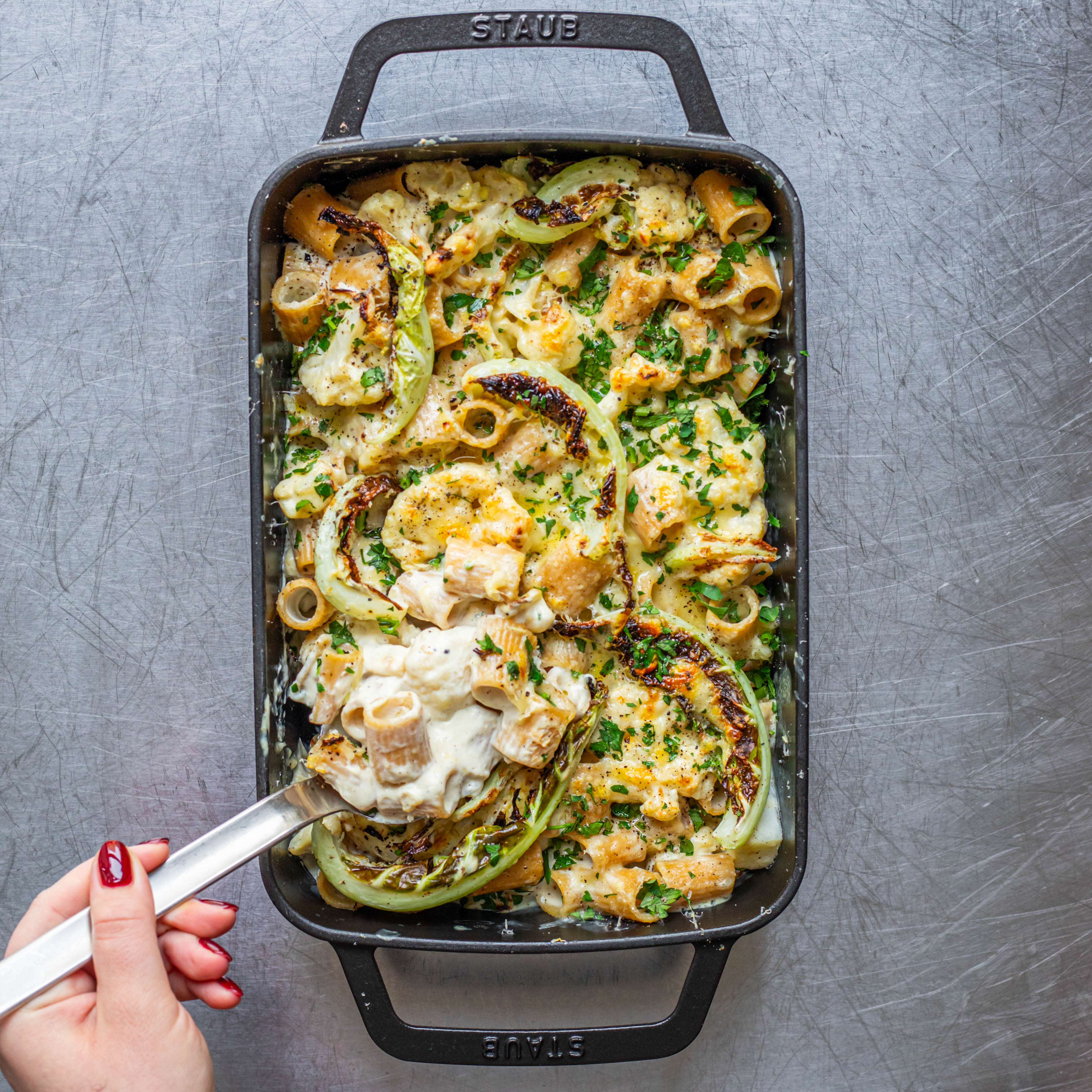 High-Protein Cauliflower Mac & Cheese