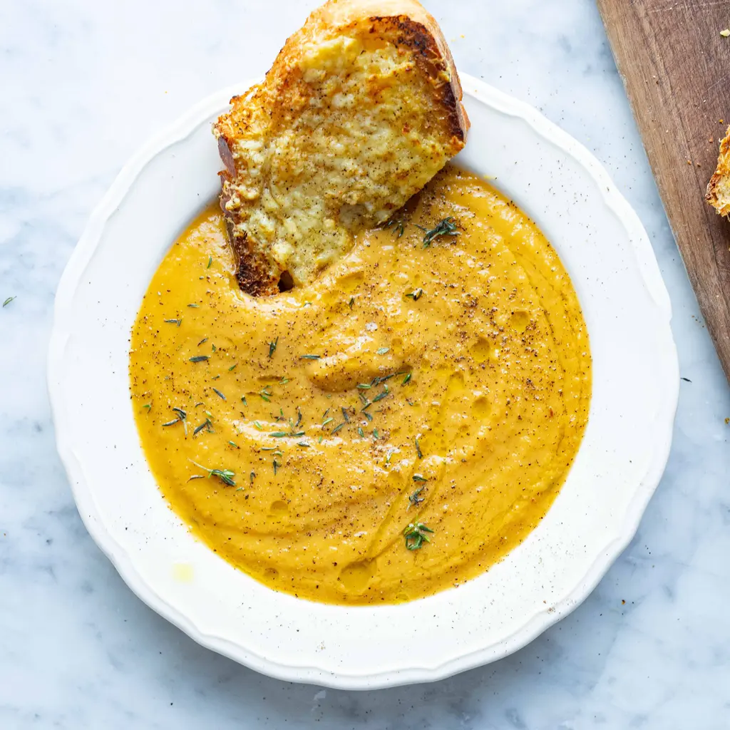 Leek & Sweet Potato Soup