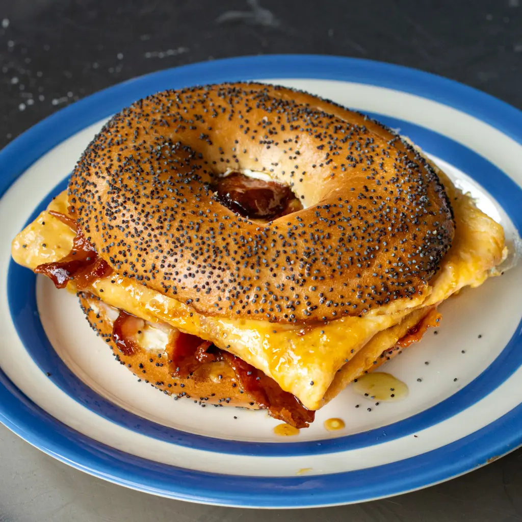 Maple Bacon, Egg & Cheese Bagels
