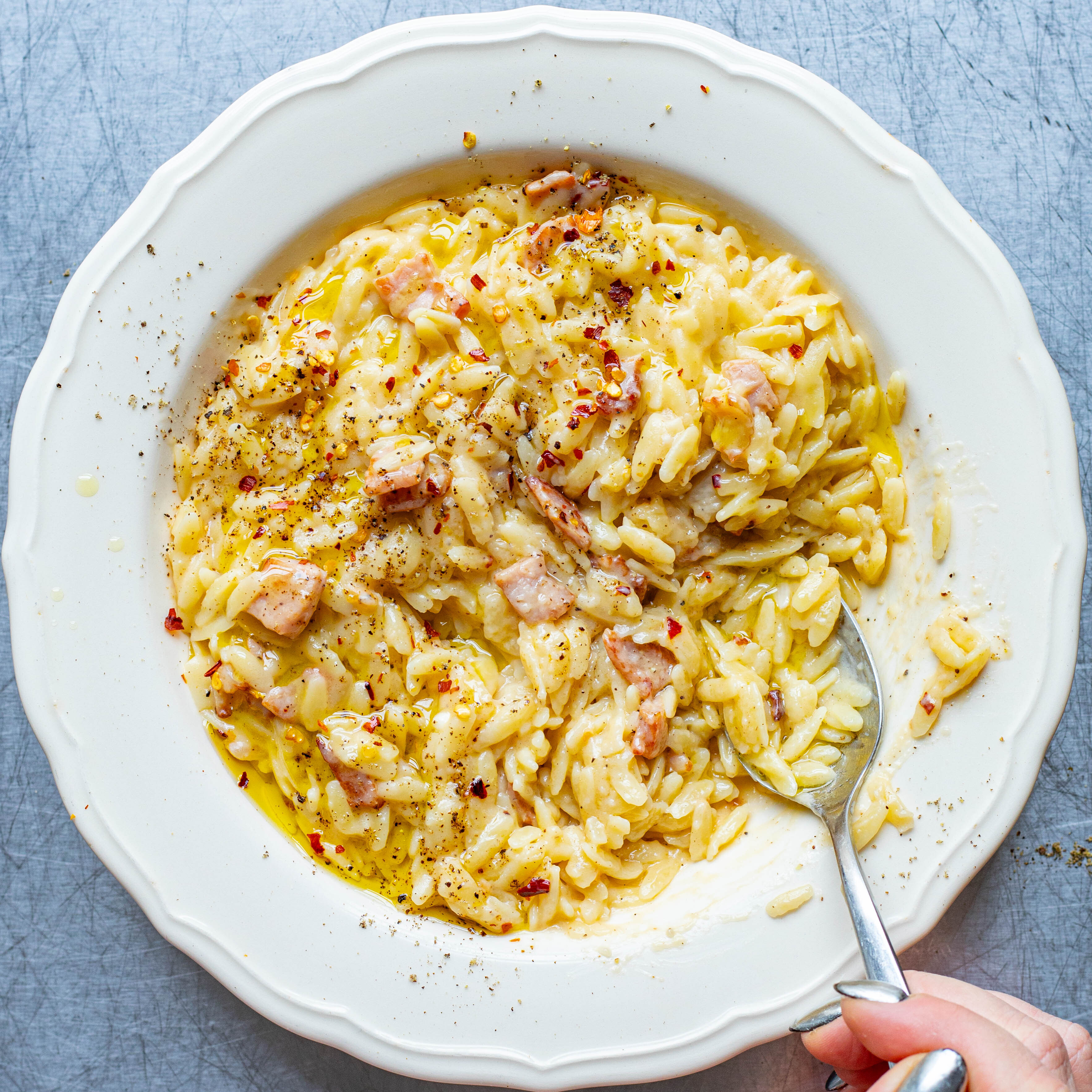 Orzo Carbonara