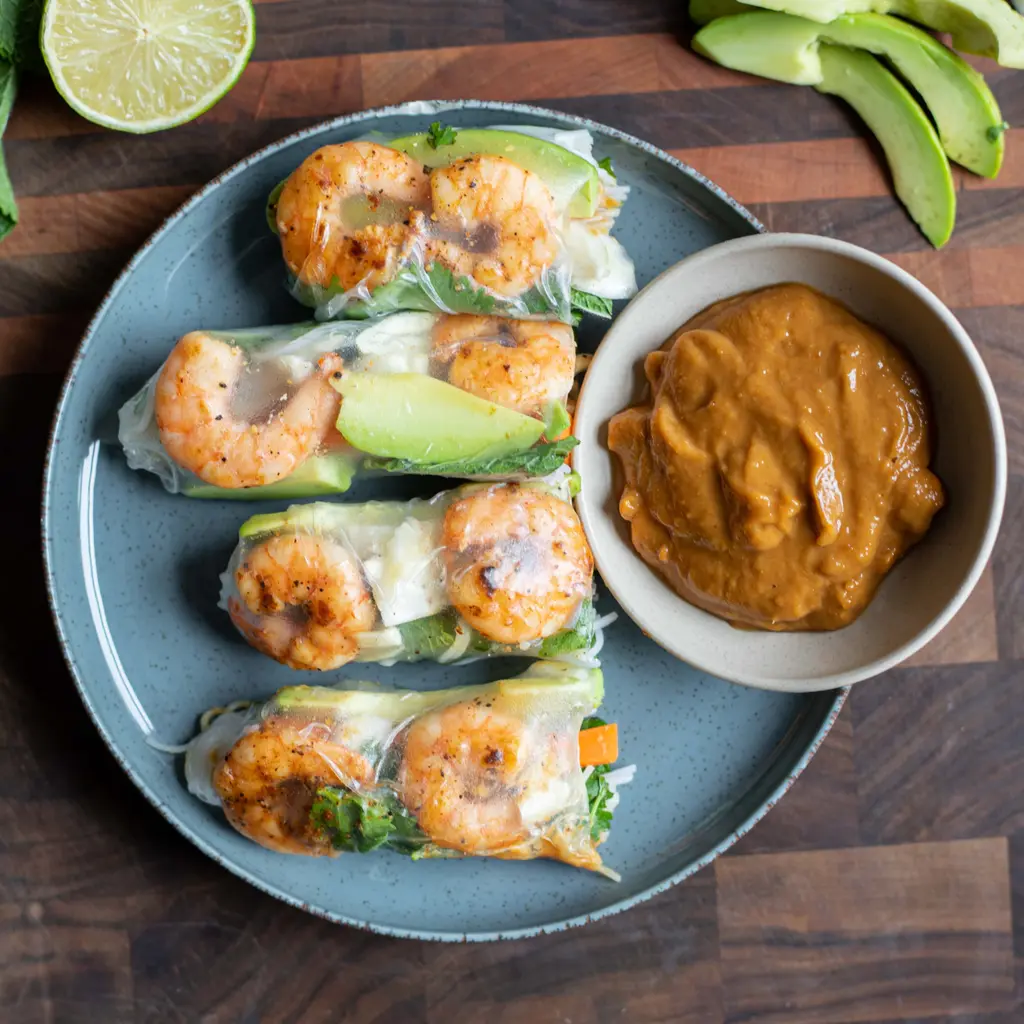 Prawn and Avocado Summer Rolls