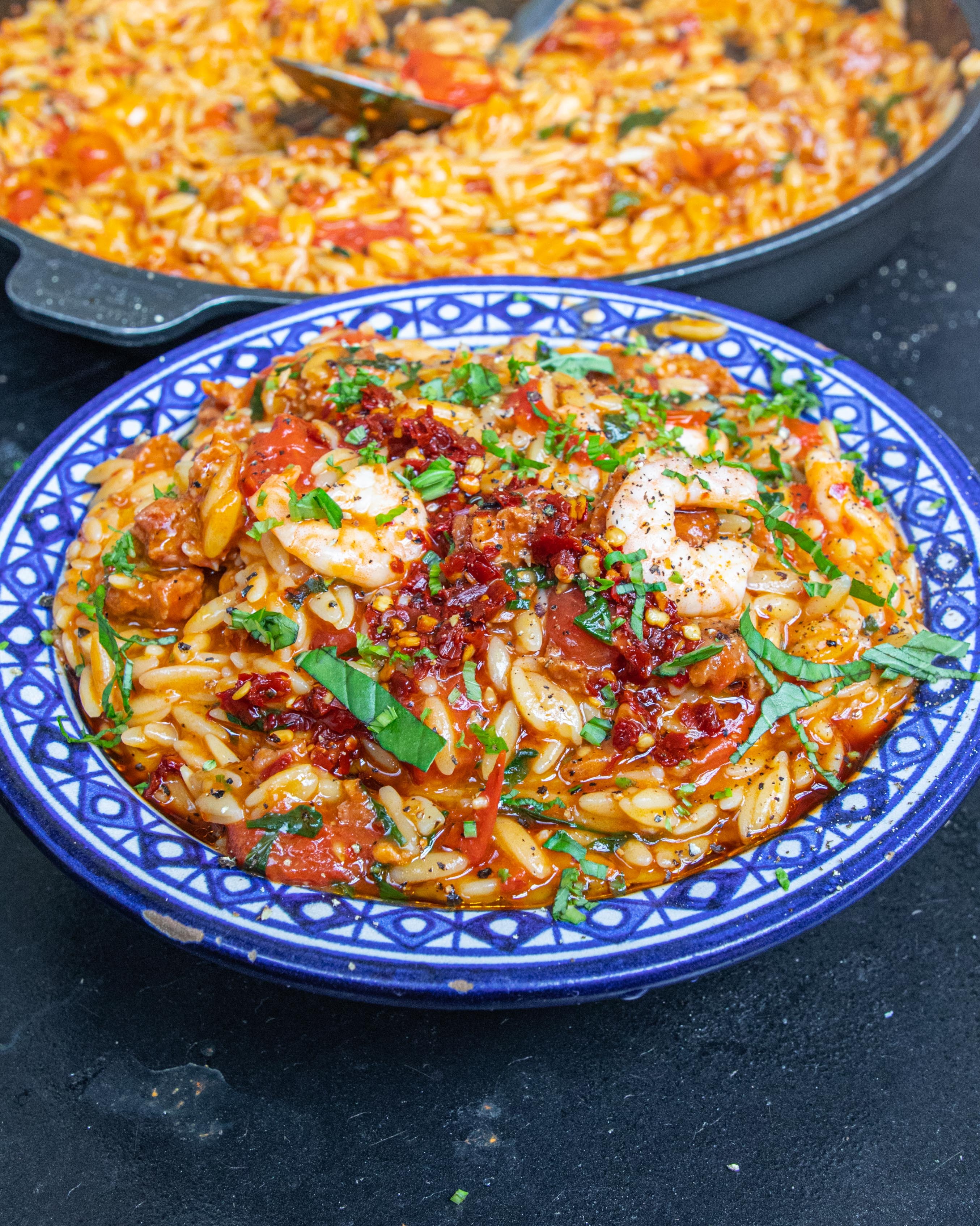 Prawn and Chorizo Orzo