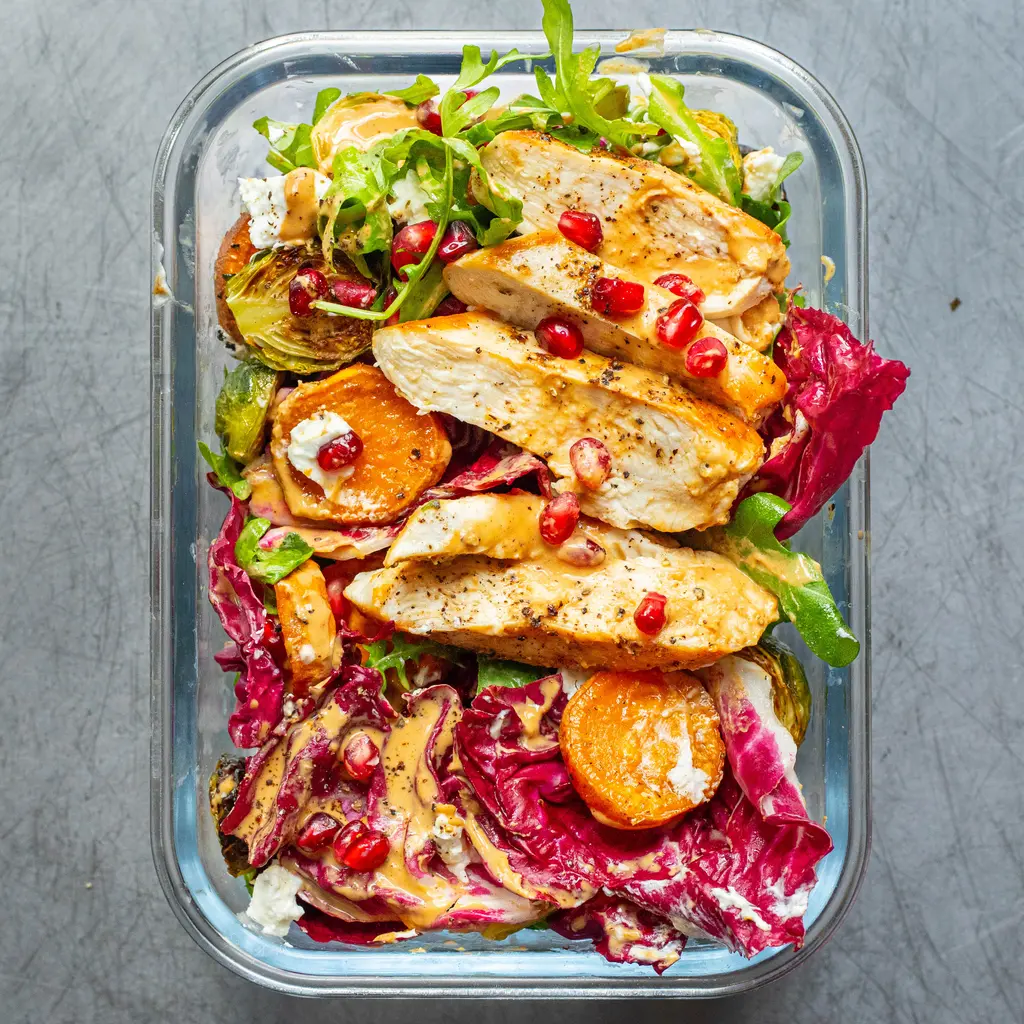 Roasted Winter Veg & Chicken Salad