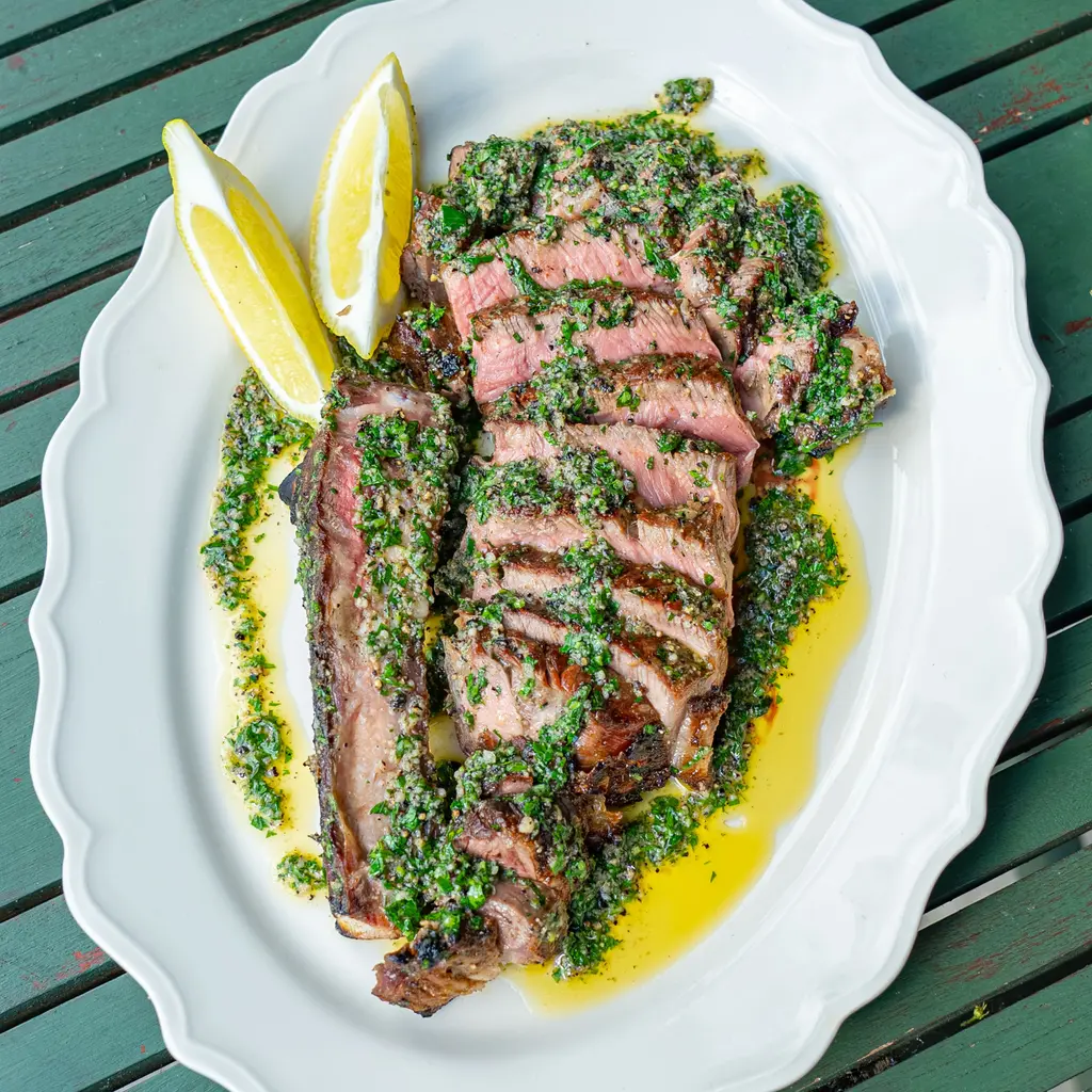 Sharing Steak With Black Pepper & Parmesan Butter