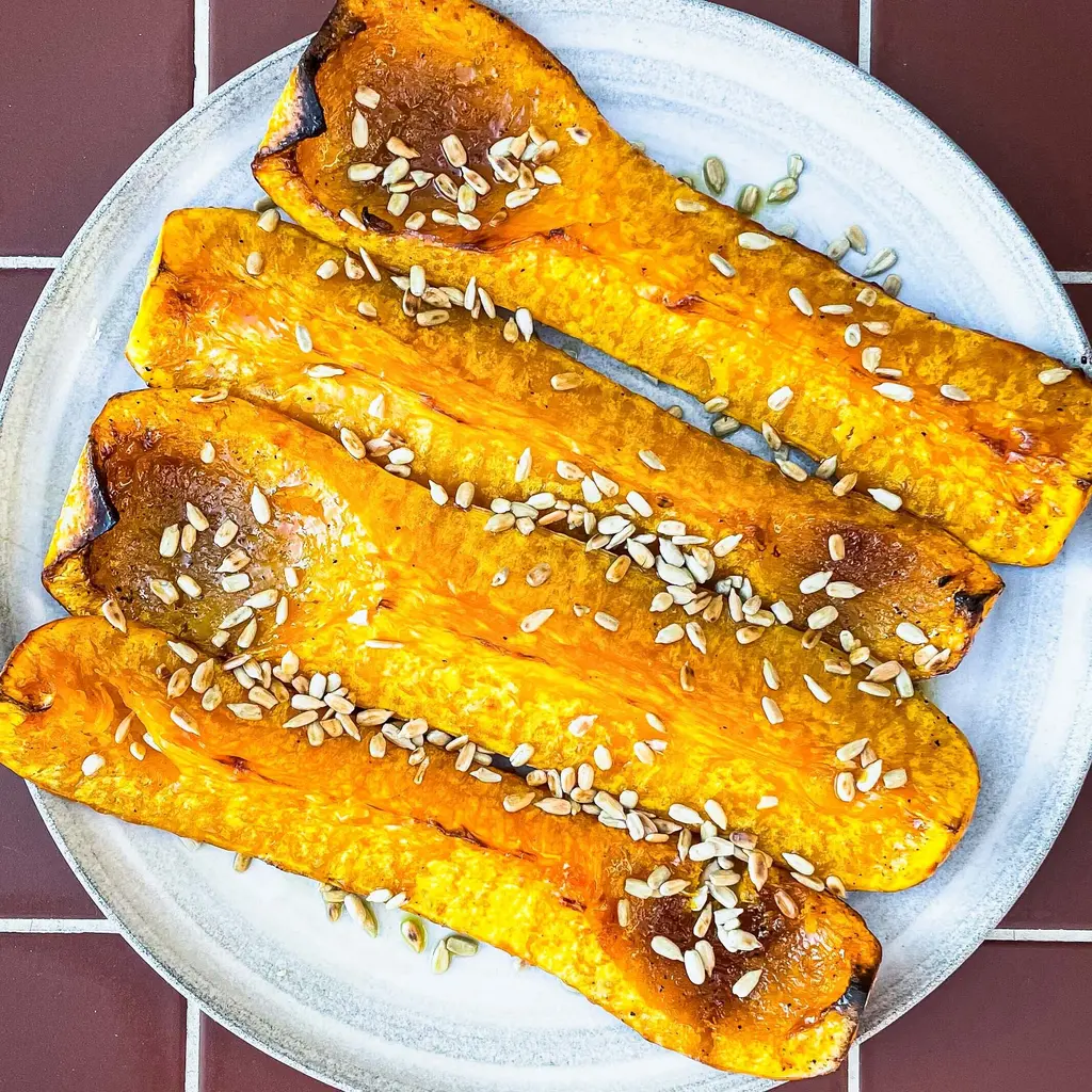 Slow-Roasted Squash with Maple Bourbon Glaze
