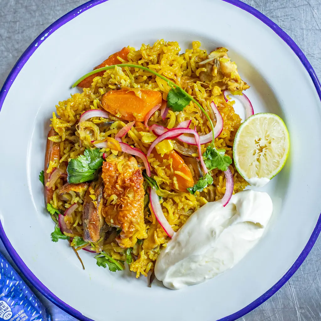 Spiced Chicken & Roasted Carrot Pilaf