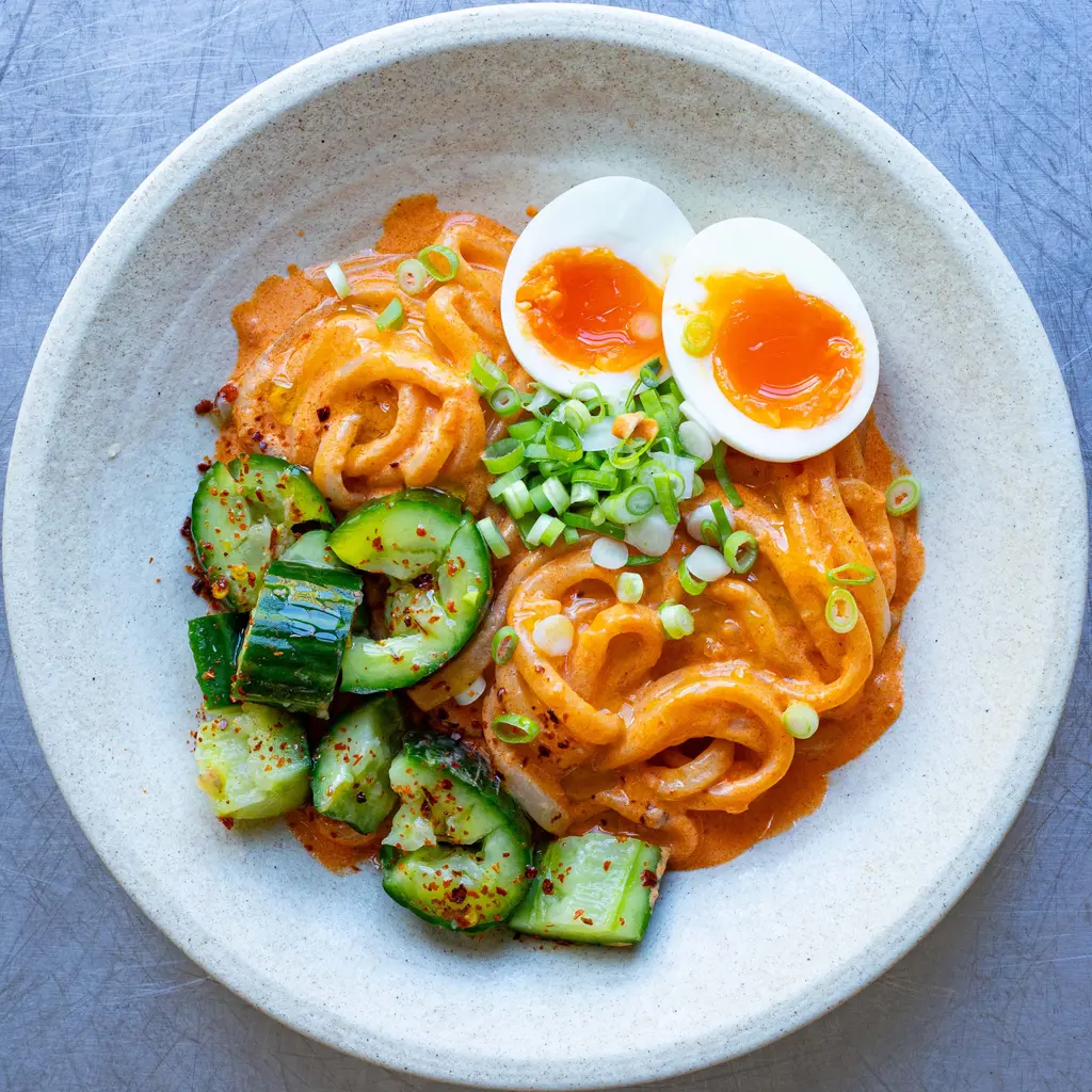 Spicy Creamy Garlic Butter Udon
