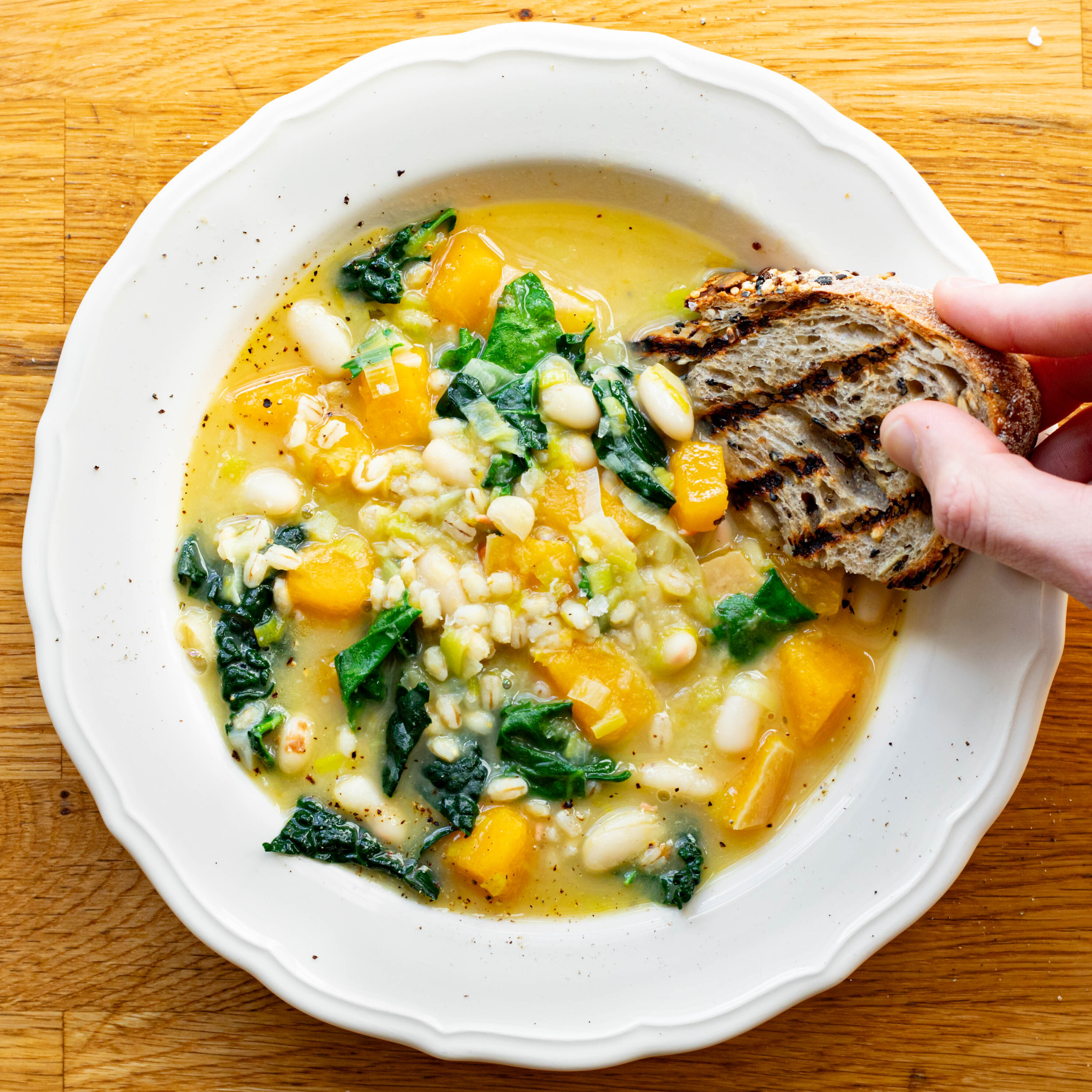 Squash, Bean & Barley Soup