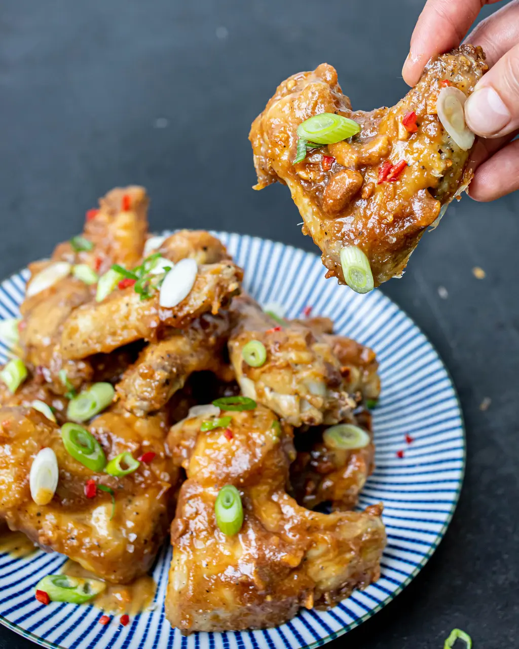 Sticky Peanut and Sichuan Chicken Wings