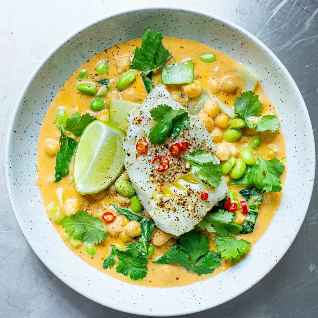 Thai Red Cod & Chickpea Curry