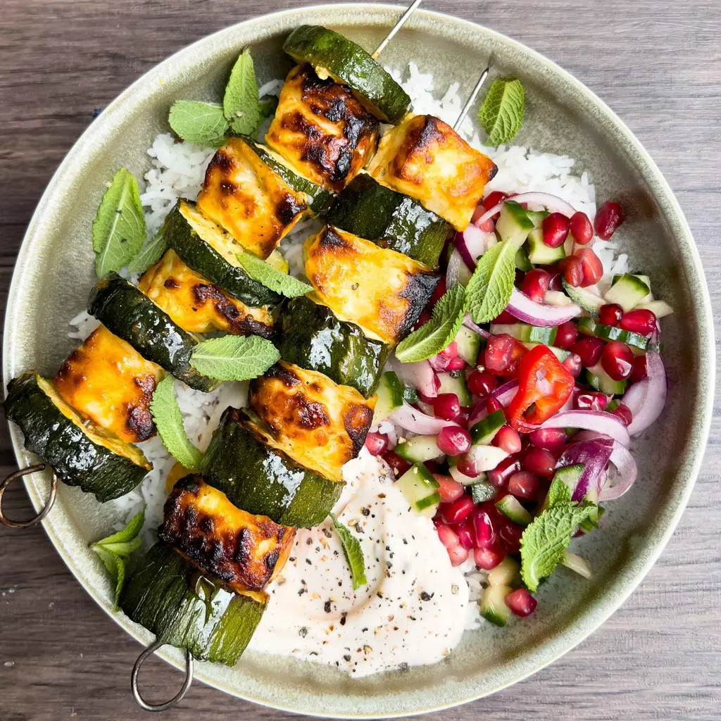 Tikka Halloumi Skewers