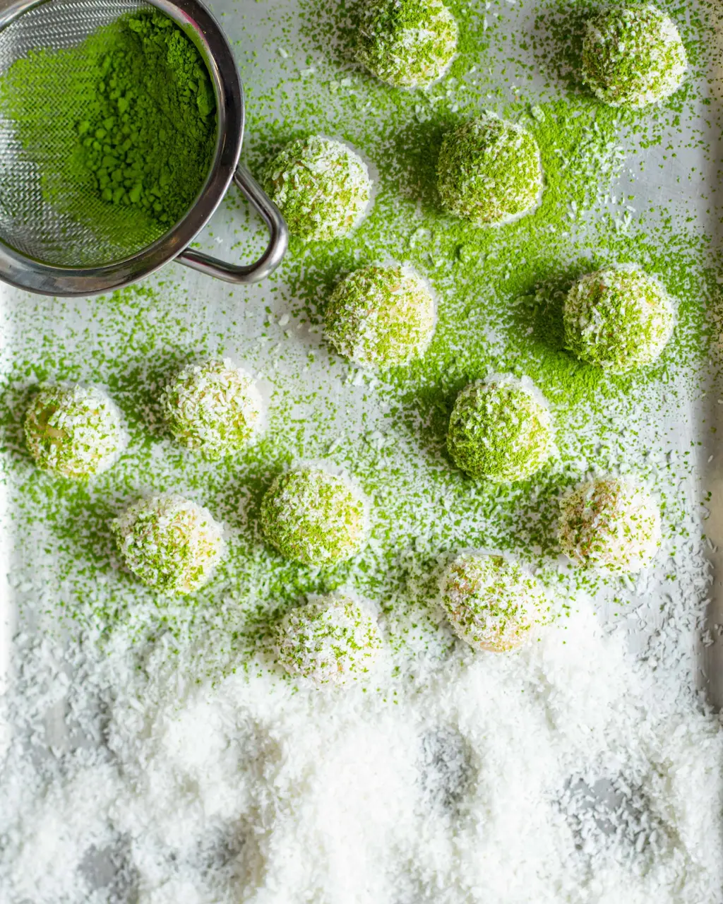 White Chocolate, Matcha & Miso Truffles